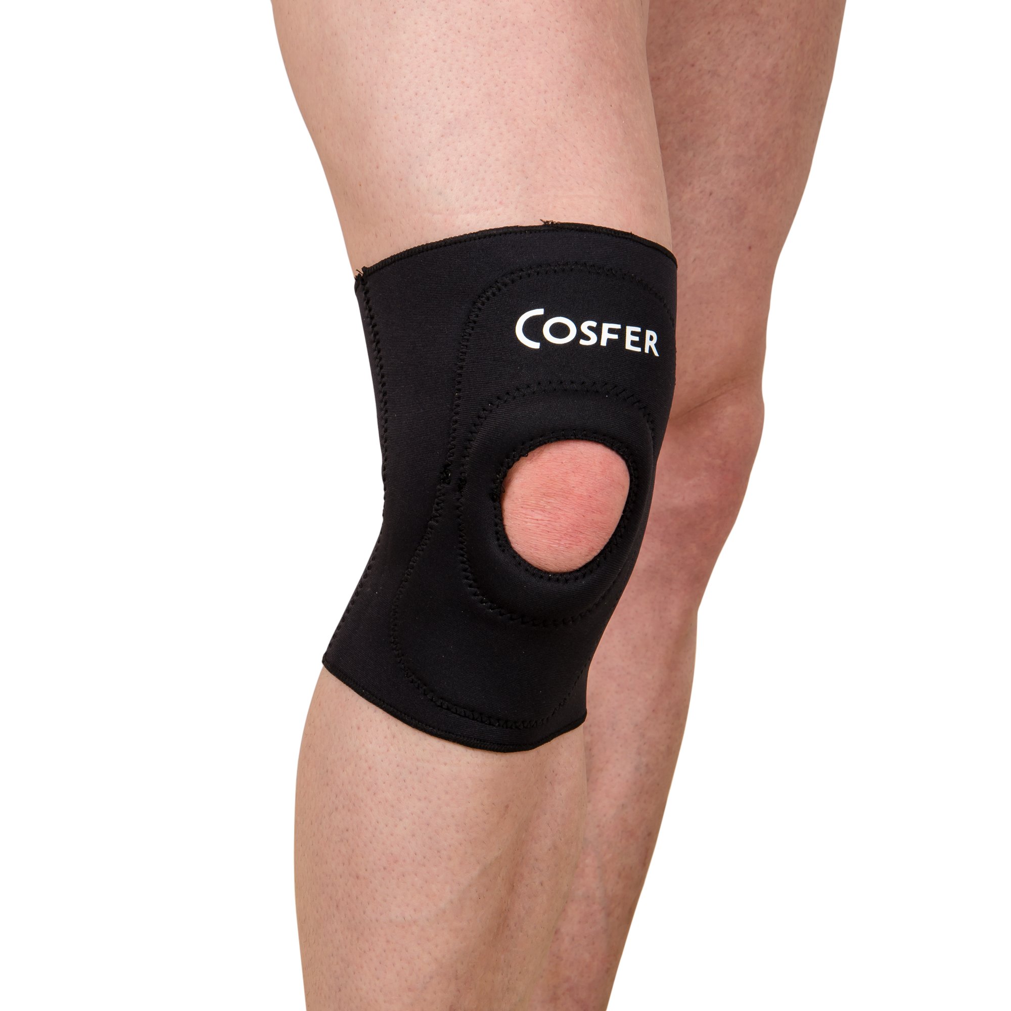 Cosfer CSF9853-M Neoprene Open-Patella Knee Sleeve (M)